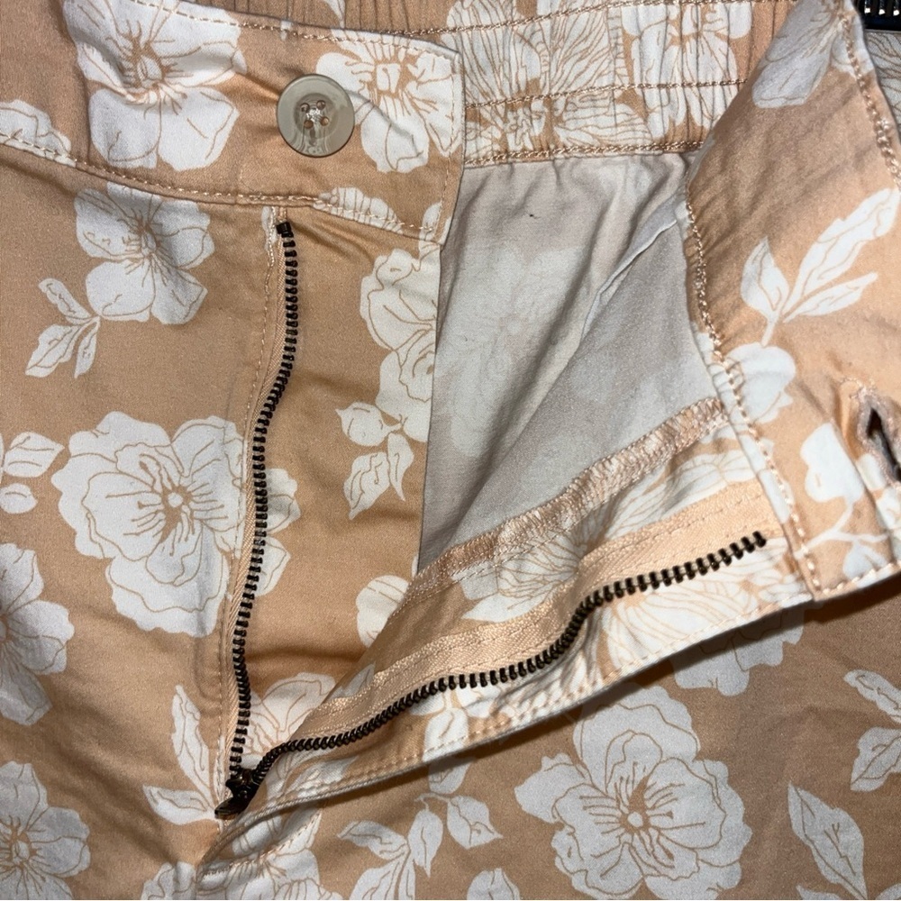 Jachs Floral Tan chino Women's Shorts Size XXL pockets - Picture 7 of 10